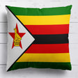 Zimbabwe Flag Design Filled Square Cushion - Decorative Throw Cosy Gift Any Size