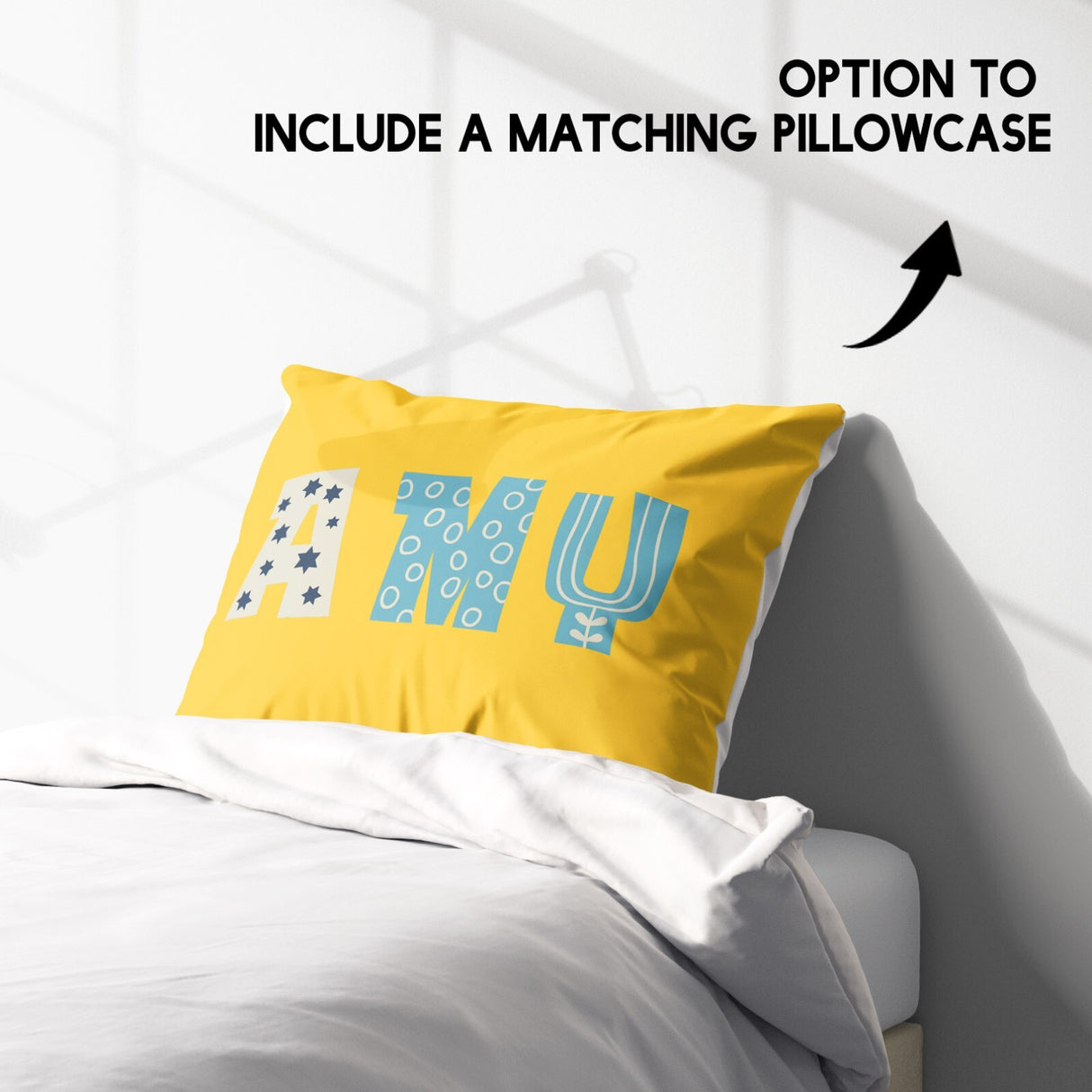 Personalised Name Kids Alphabet Onyx Soft Single Size Novelty Bed Duvet Cover