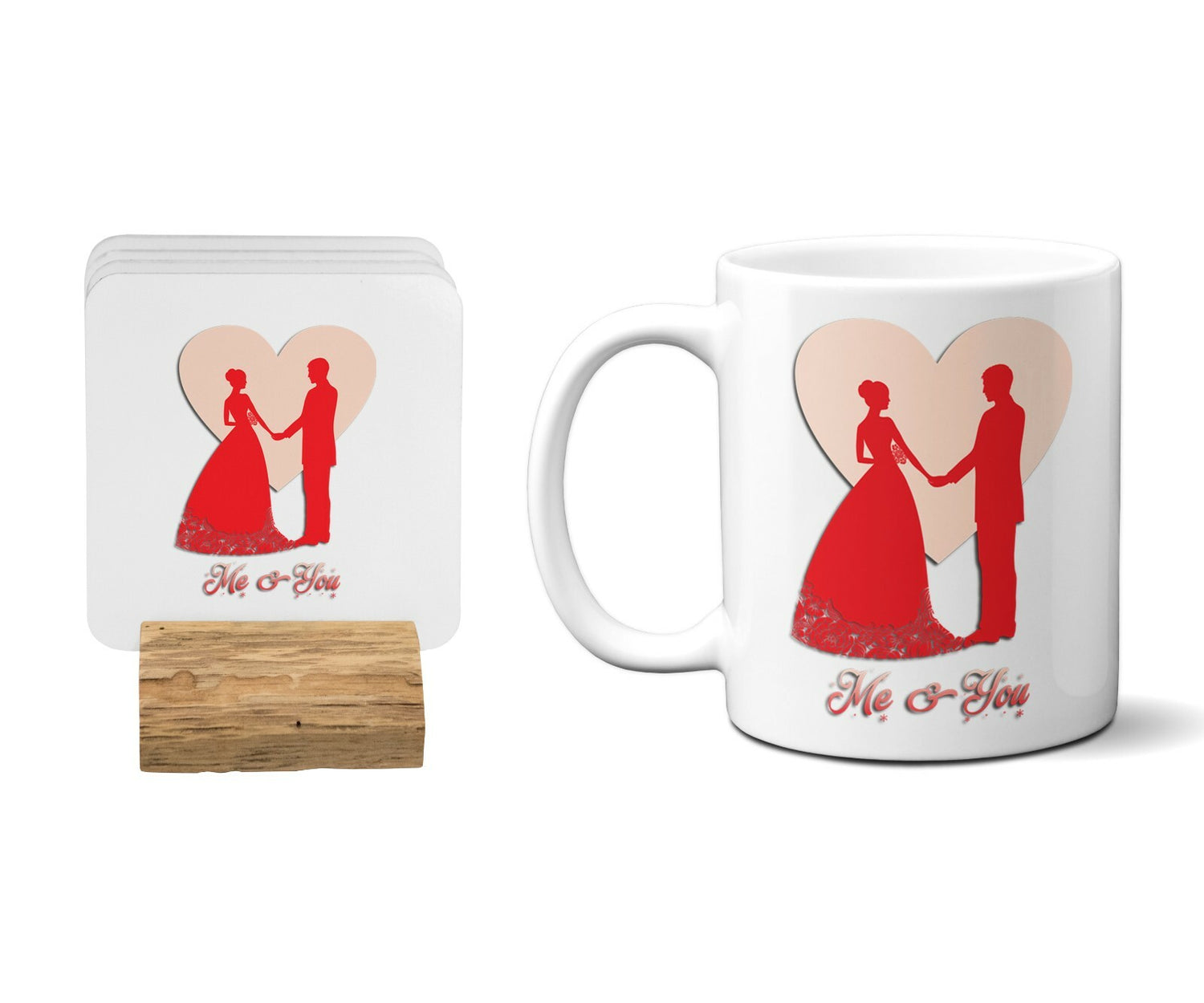 Couples Love Bride Groom Anniversary Coffee Tea 11oz Mug And Coaster Set Option