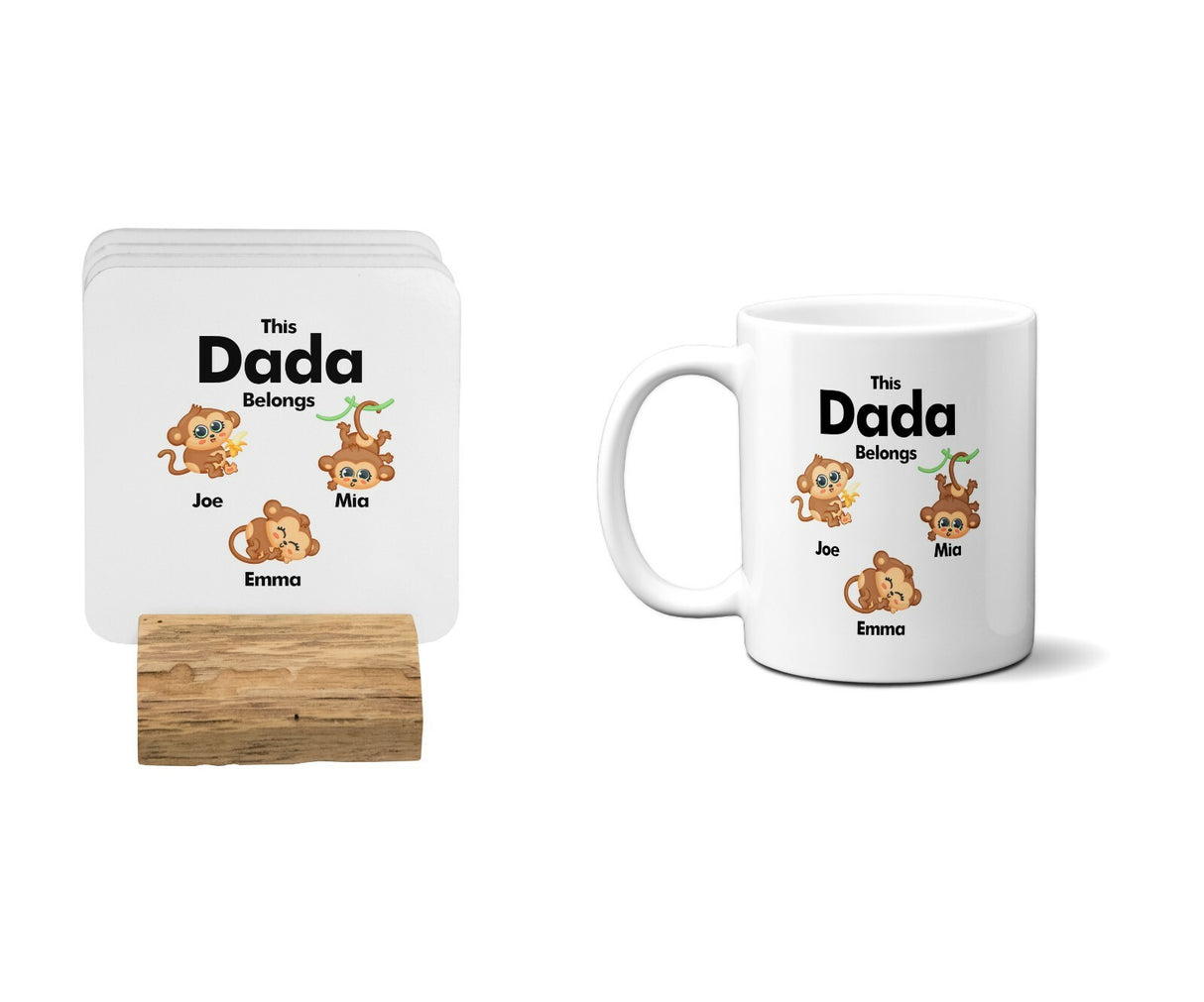 Personalised Mug Gift Dad Father Day Christmas Birthday New Born Monkey 11oz Mug