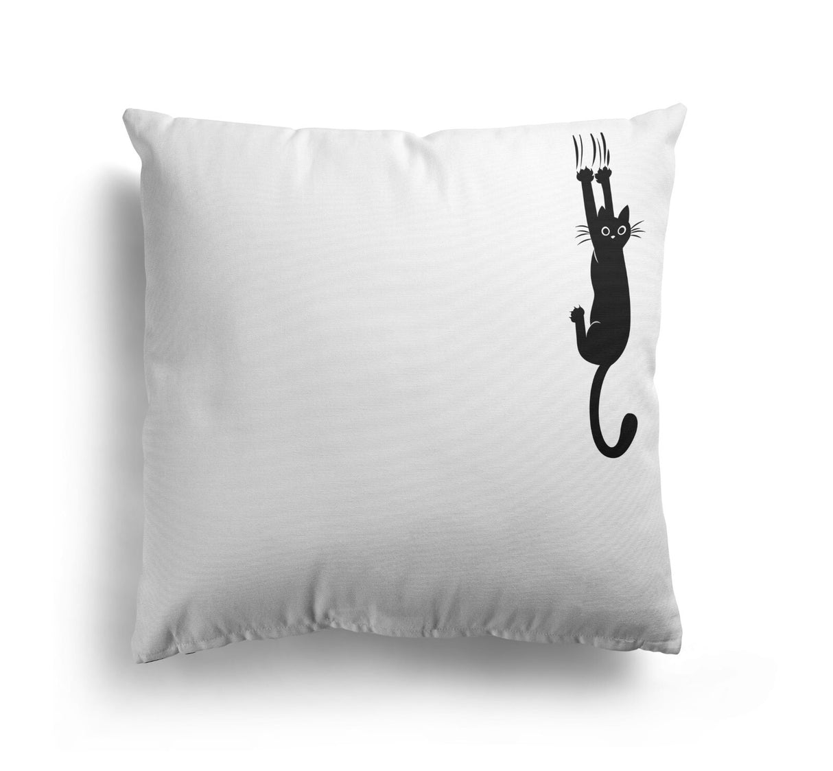 Black Cat Slipping Funny Custom Any Colour Novelty Square Filled Cushion Decor