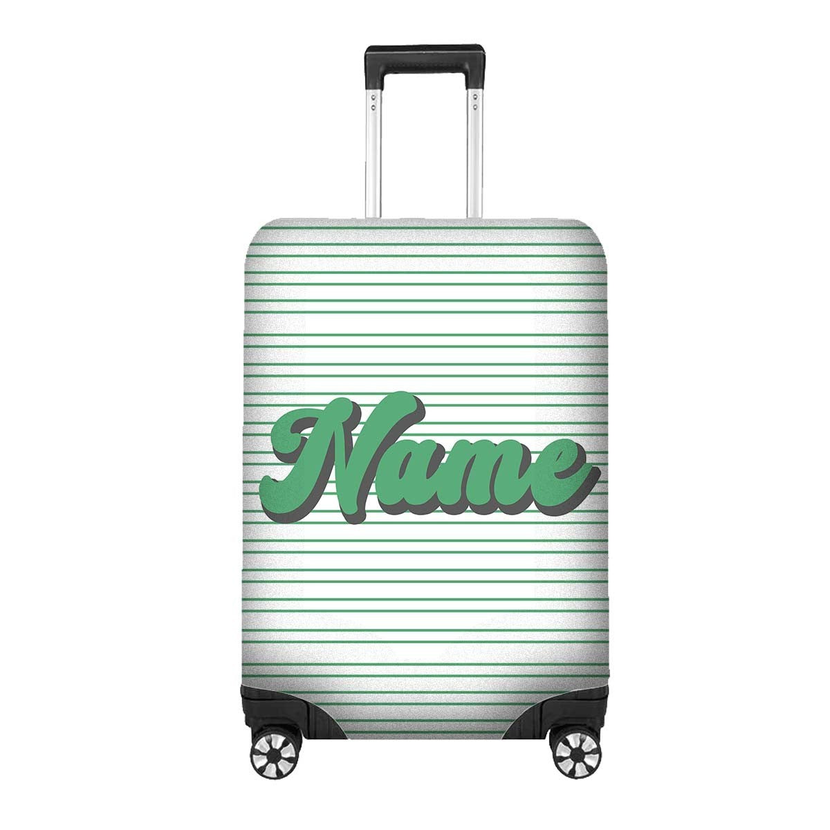 Stripe Retro Font Name Gift Custom Luggage Cover Personalise Suitcase Protector