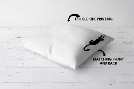 Black Cat Slipping Funny Custom Any Colour Novelty Square Filled Cushion Decor