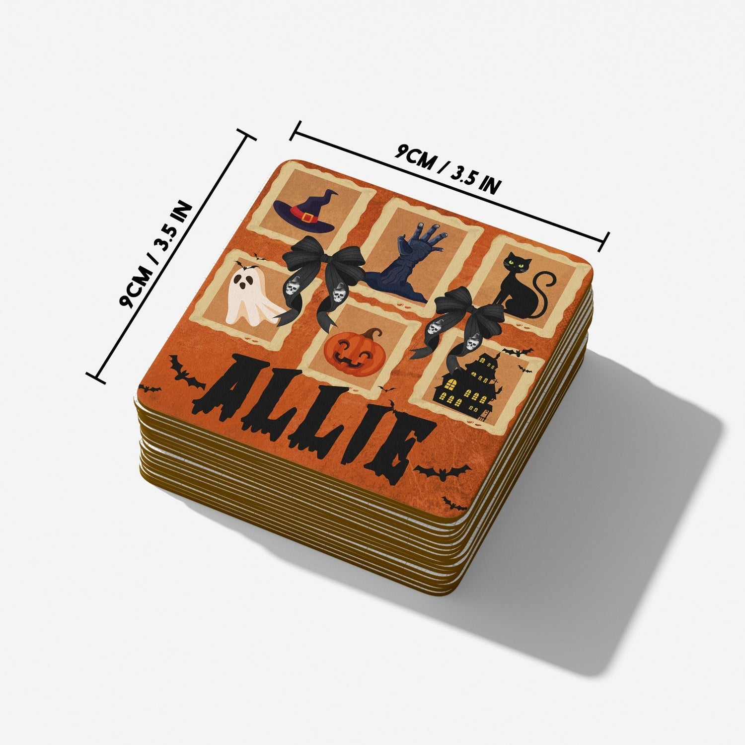 Halloween Spooky Personalised Name Coffee Tea Mug Cup Coaster Gift Set Him Her