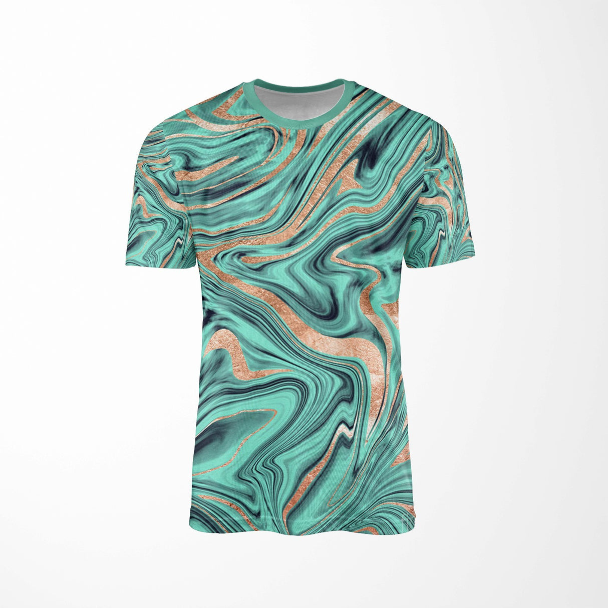 Liquid Marble Design Custom All-Over Printed T-Shirt Choose Colour Unisex Tee