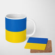 Ukraine Flag Design Patriotic Coffee Tea Mug Cup Set Coaster Gift Him Her Custom