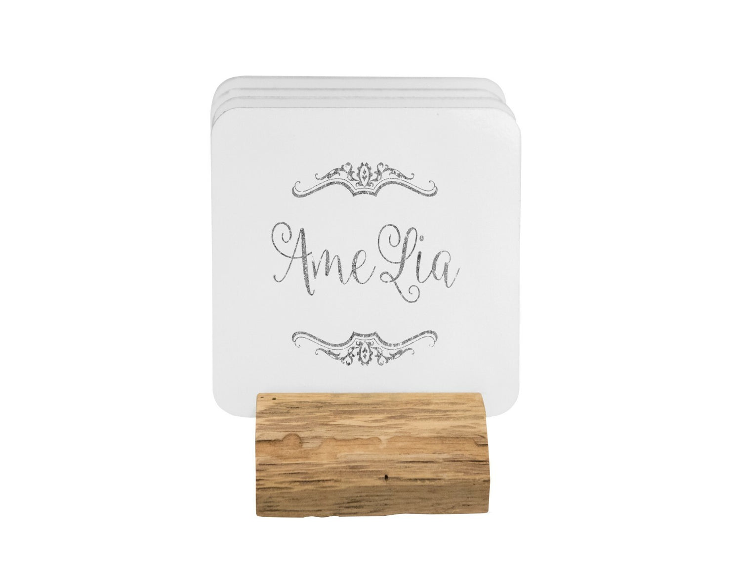 Personalised Name Scroll Border Coffee Tea Mug Gift 11oz Mug + Coaster