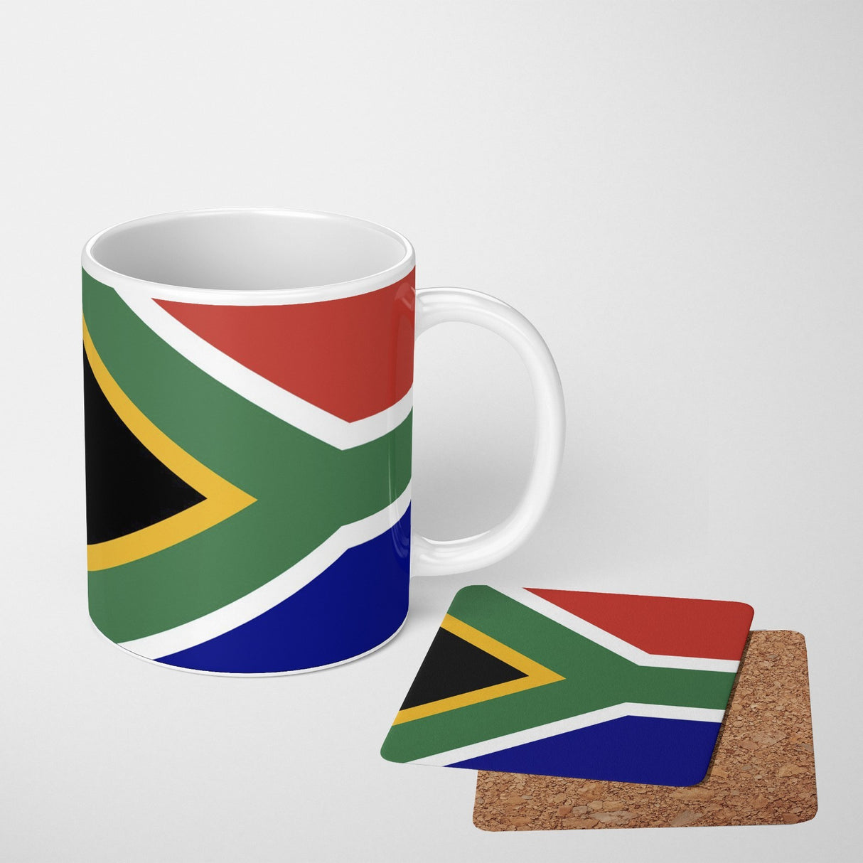 South Africa Flag SA Design Coffee Tea Mug Cup Set Coaster Gift Him Her Custom