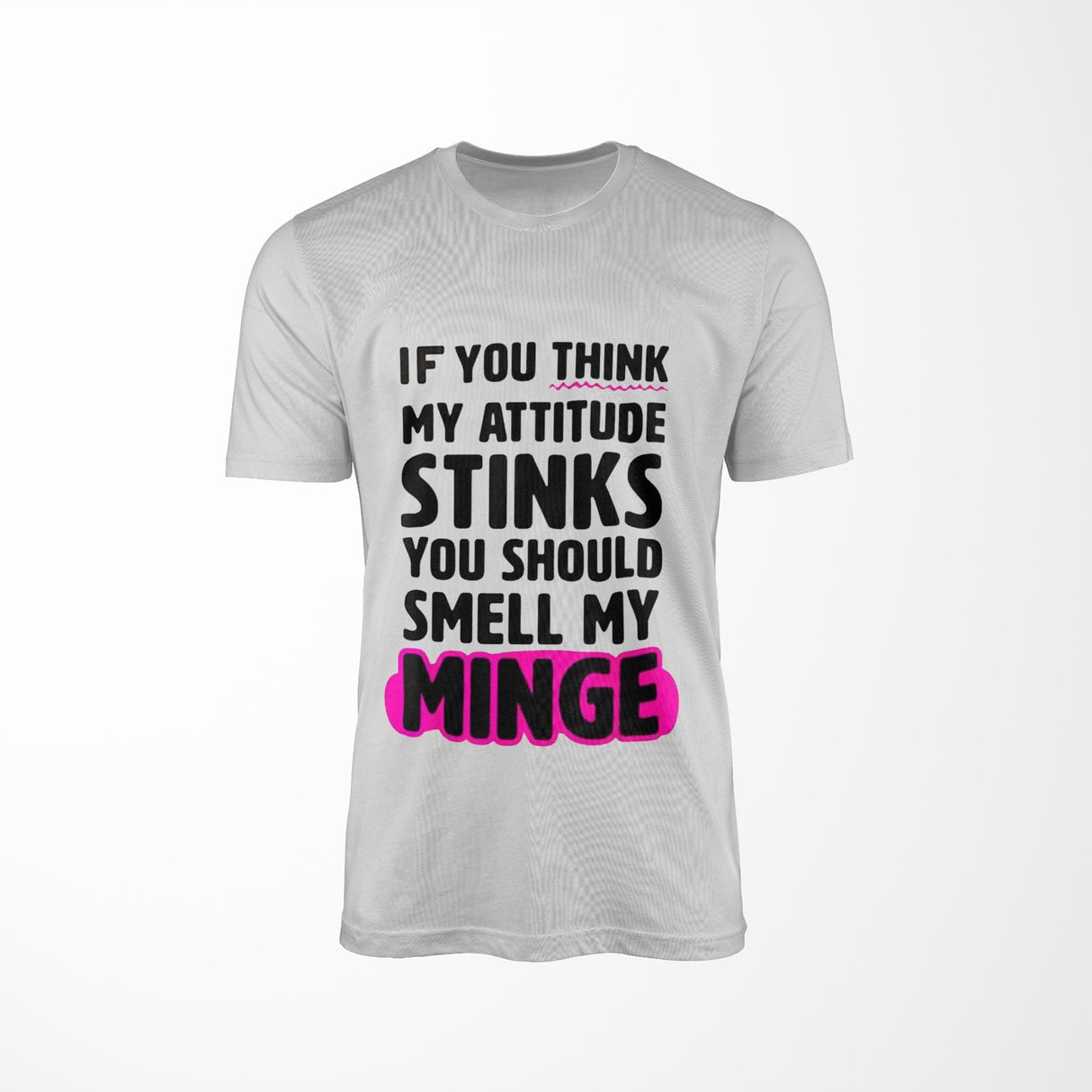 Personalised Your Attitude Stinks Custom Printed T-Shirt Choose Colour Unisex