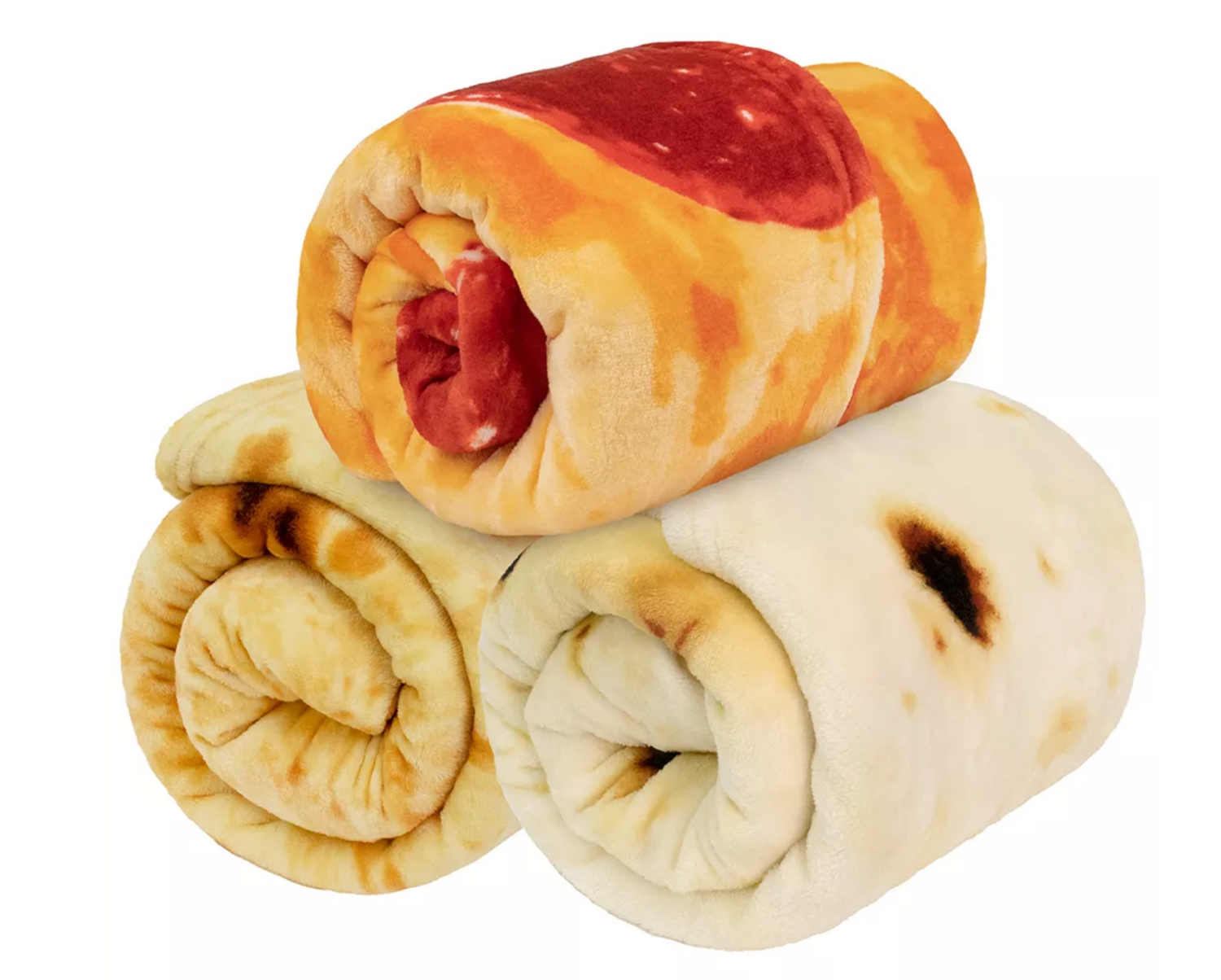 Food Themed Blanket Donut Pizza Tortilla Throw Soft Cozy Gift for Home & Office