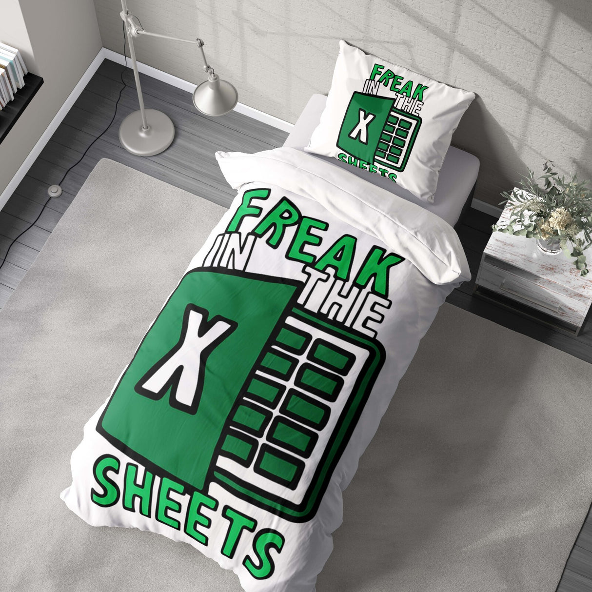 Freak In The Sheets Rude Funny Custom Soft Single Size Novelty Bed Duvet Cover