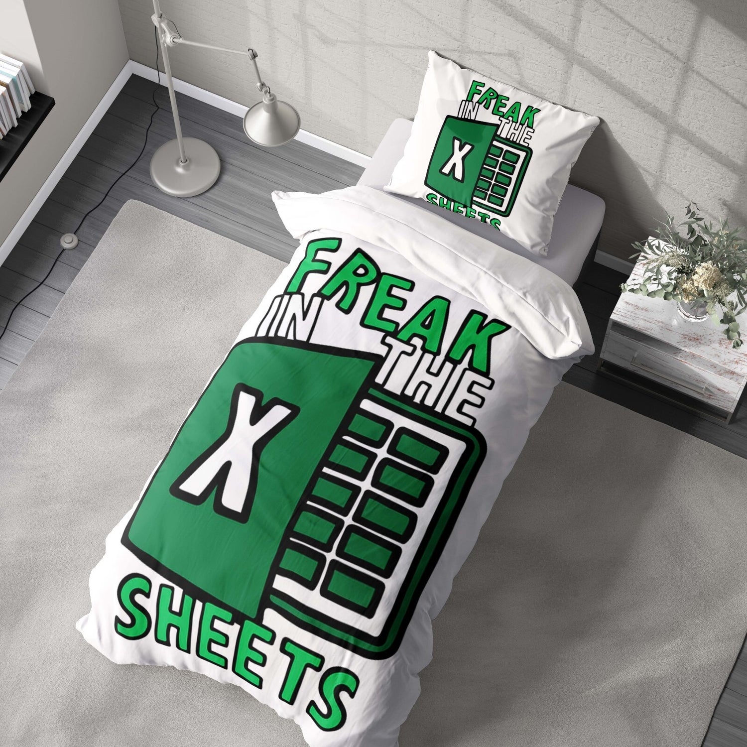 Freak In The Sheets Rude Funny Custom Soft Single Size Novelty Bed Duvet Cover