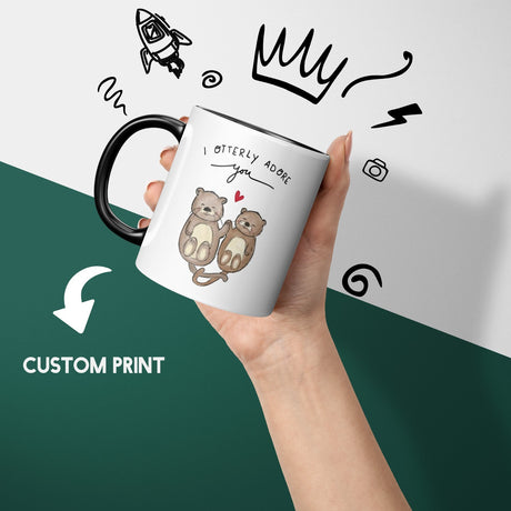 I Otterly Adore You Heat Sensitive Magic Colour Changing Mug Novelty Gift Cup