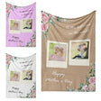 Upload Your Own Photos Mother's Day Warm Fleece Memory Blanket Throw Decoration