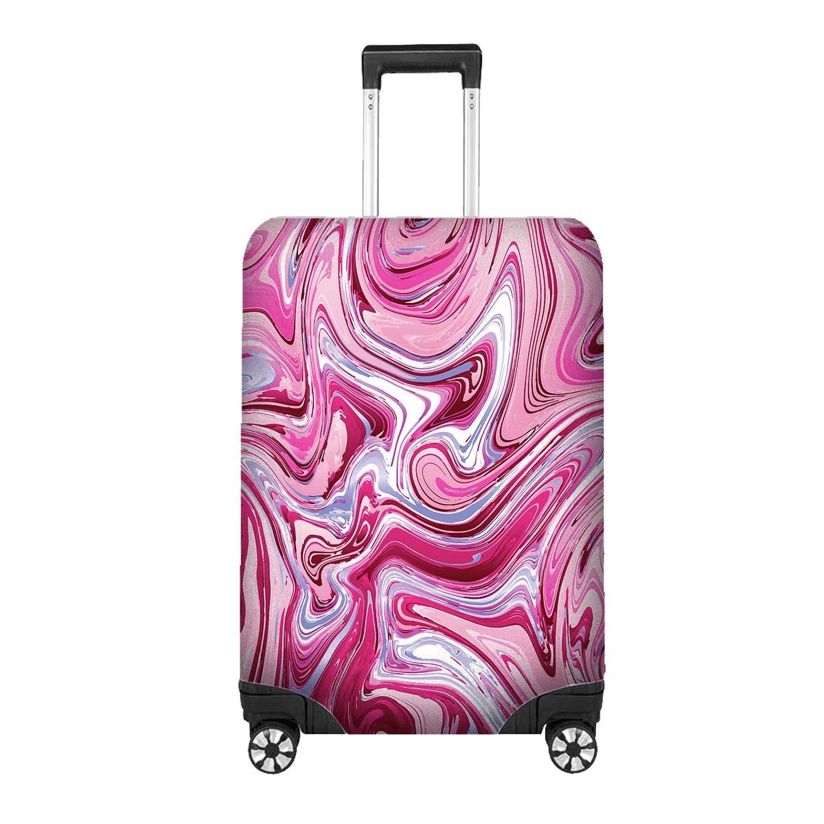 Liquid Marble Design Luggage Cover Colourful Abstract Travel Suitcase Protector