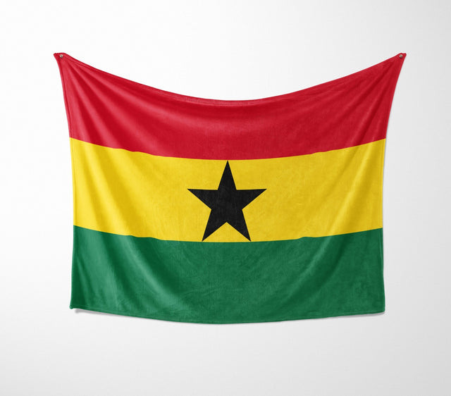 Ghana Flag Fleece Blanket Home Decor Throw Gift Custom Made Soft Warm Patriotic