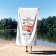 We Go Together Coffee + Donuts Personalised Name Custom Beach Bath Sheet Towel