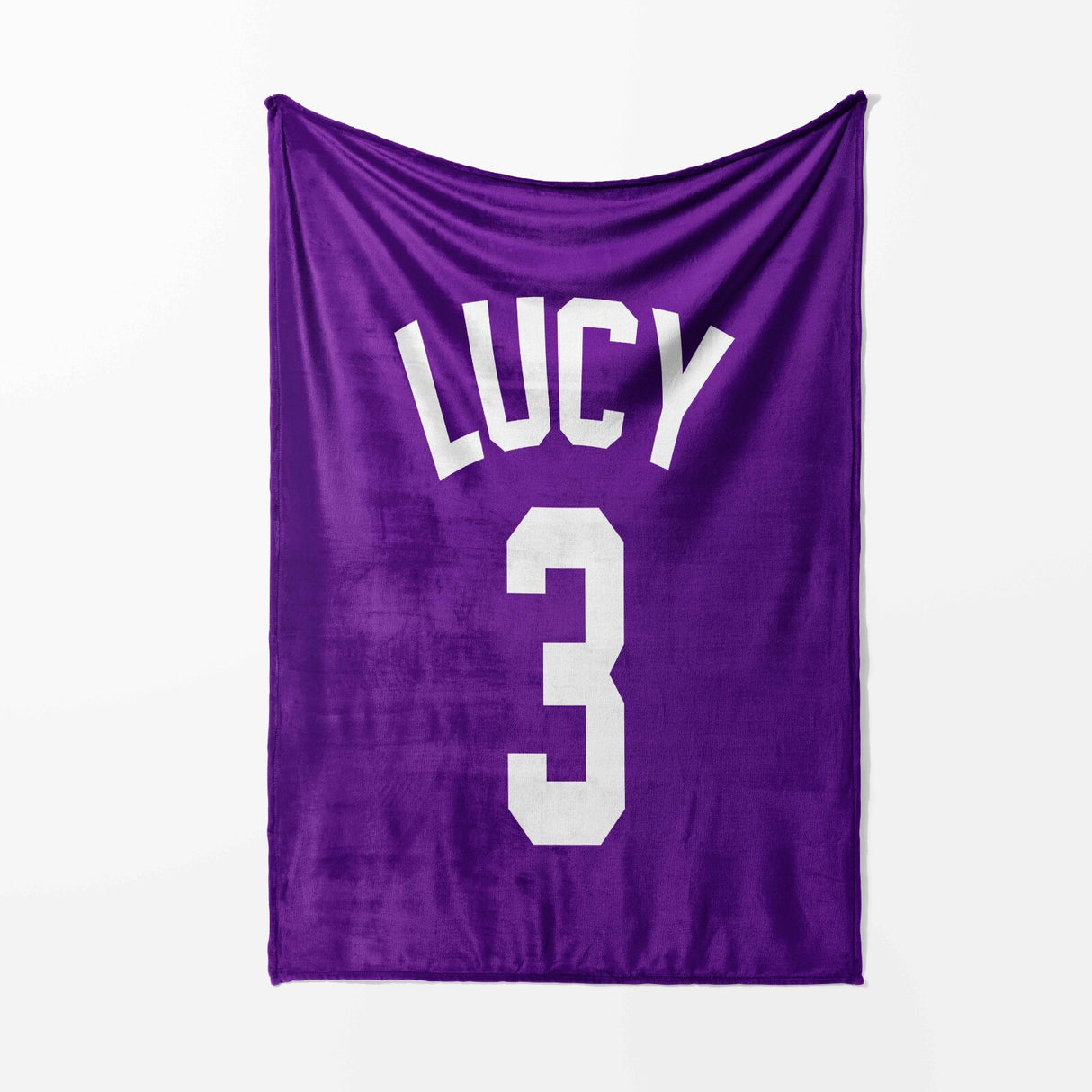 Personalised Any Name Football Basketball Jersey Text Soft Fleece Mink Blanket