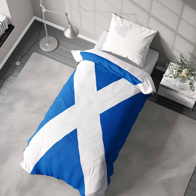 Scotland Flag Scottish Cross Single Size Bed Duvet Cover Quilt + Pillowcase Set