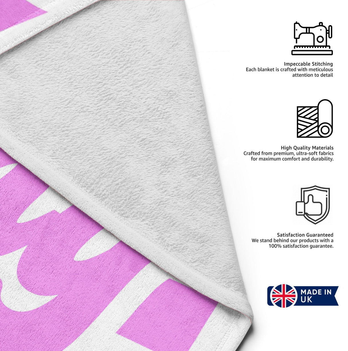 Personalised Custom Name Colour Retro Vans Check Soft Warm Fleece Blanket Decor