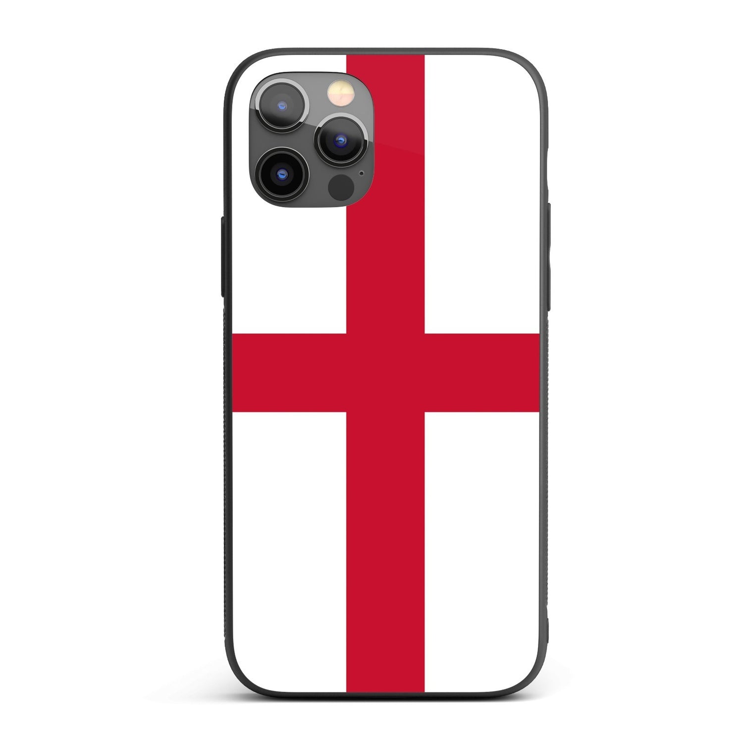 England Flag St George's Cross Custom Printed iPhone Case - Black TPU Cover