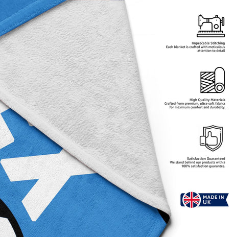 Personalised Custom Name Football Strike Soft Warm Fleece Blanket Decoration