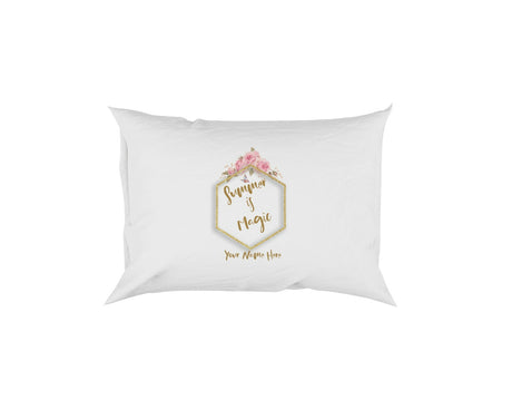Summer is Magic Floral Frame Gold Soft Pillowcase Pillow Case Cover