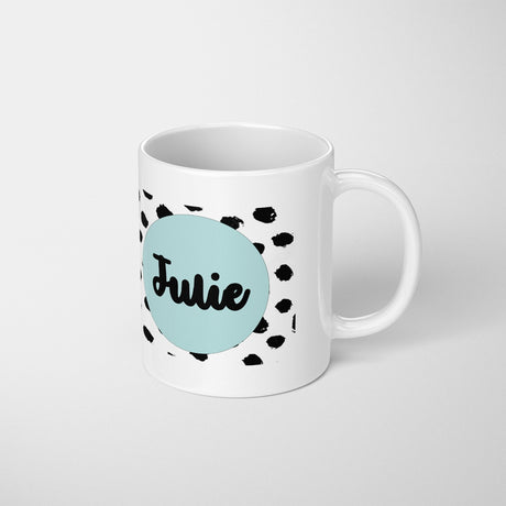 Polka Dot Custom Personalised Text Printed Coffee Tea Mug Coaster Gift Him Her