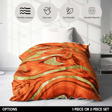 Liquid Marble Custom Design Coloured Soft Single Size Novelty Bed Duvet Cover