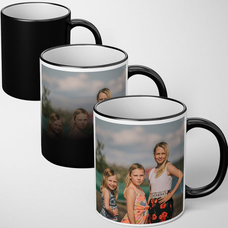 Personalised Upload Your Own Photos Heat Sensitive Magic Colour Changing Mug Cup