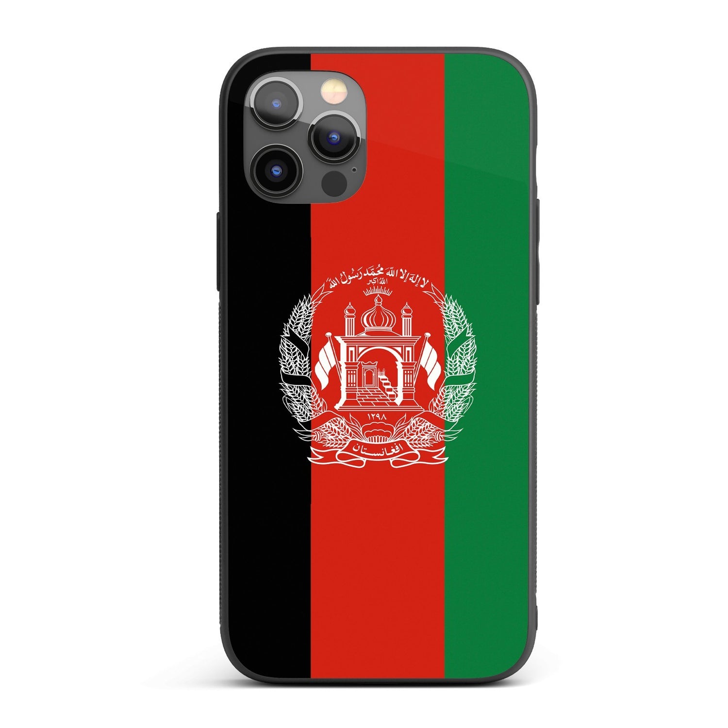 Afghanistan Flag Patriotic iPhone Case - Black TPU Cover Protector Custom Gift