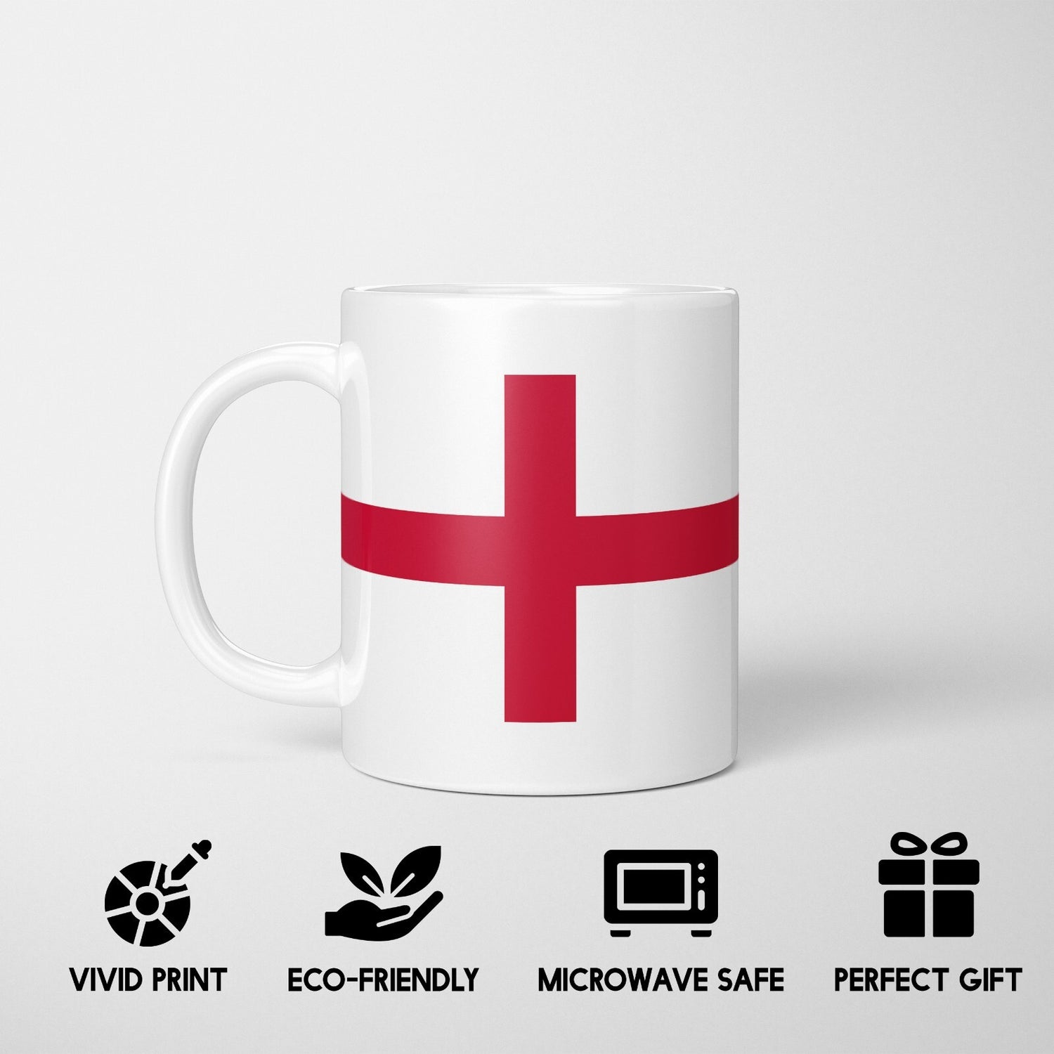 England Flag St George's Cross Custom Print Coffee Tea Mug Coaster Gift Him Her