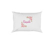 Personalised Name Floral Roses Pink Soft Pillowcase Pillow Case Cover