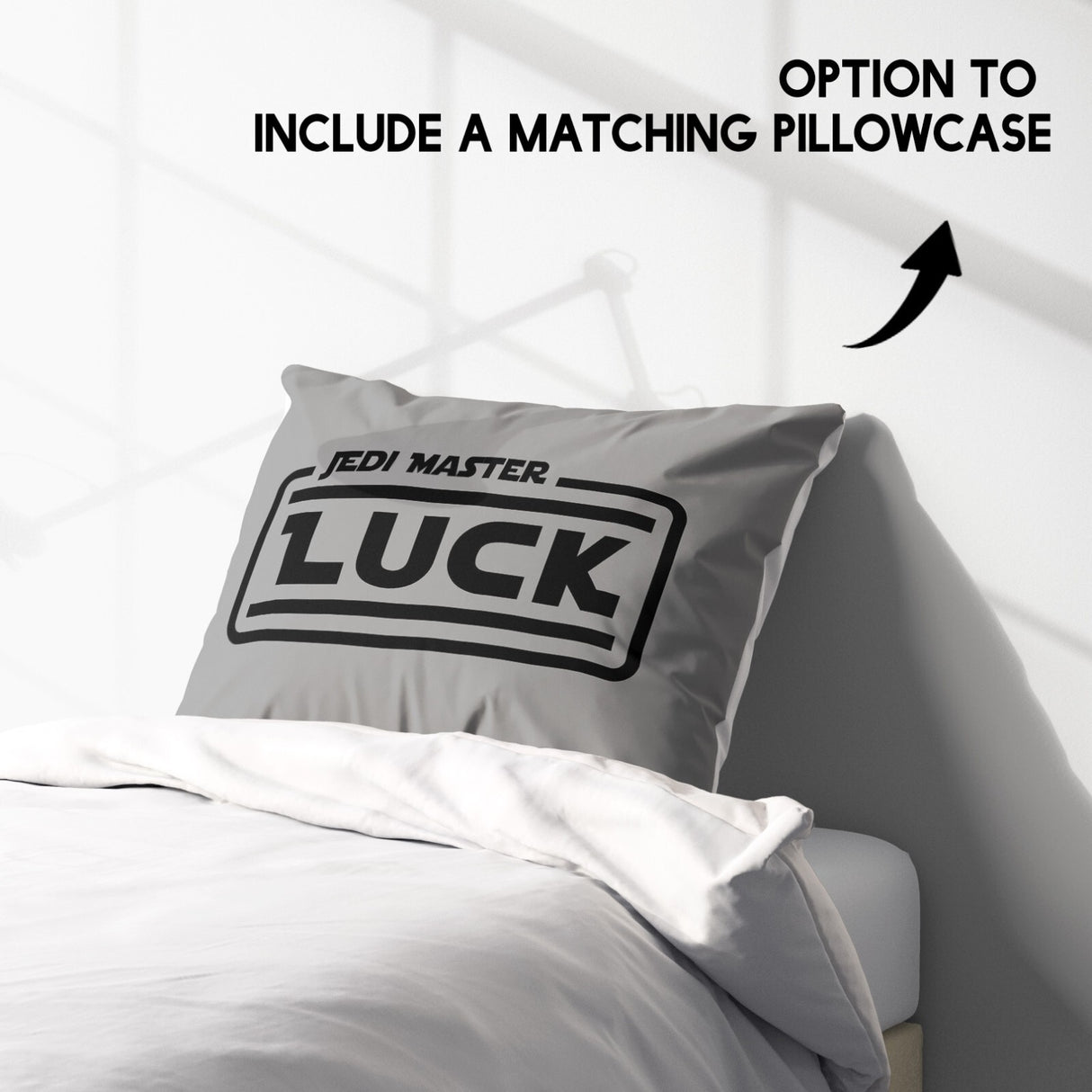 Jedi Star Wars Theme Inspired Personalised Single Bed Duvet Cover Pillowcase Set