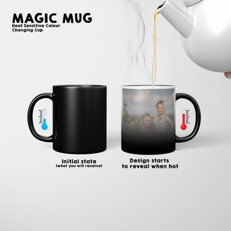 Personalised Upload Your Own Photos Heat Sensitive Magic Colour Changing Mug Cup