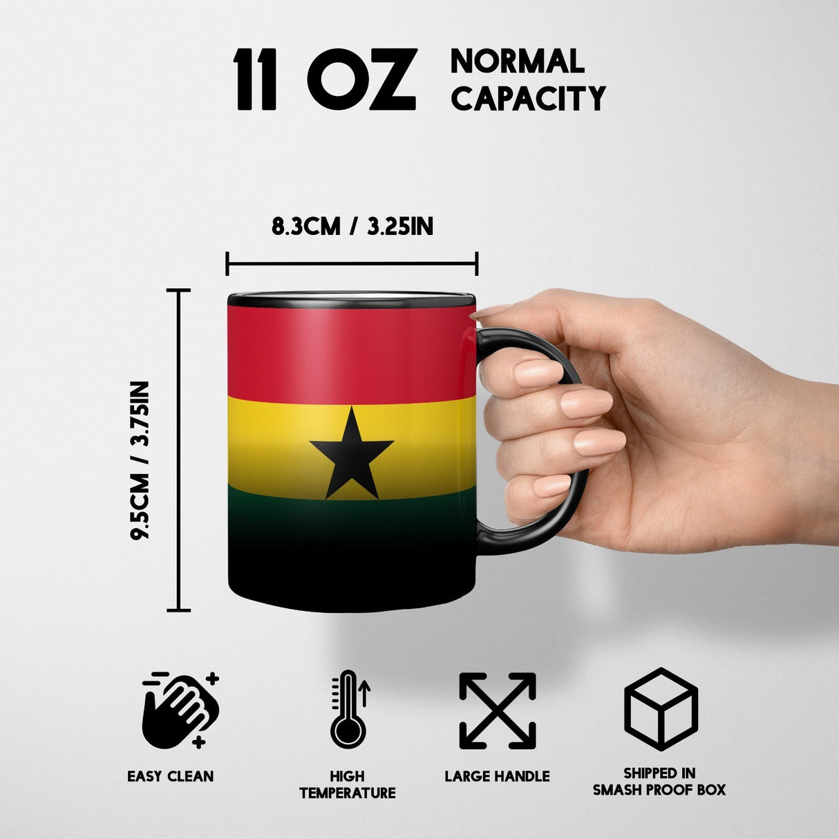 Ghana Flag Ghanaian Tea Coffee Gift Heat Sensitive Magic Colour Changing Mug