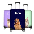 Pet Photo Name Custom Gift Travel Luggage Cover Personalise Suitcase Wrap Unique
