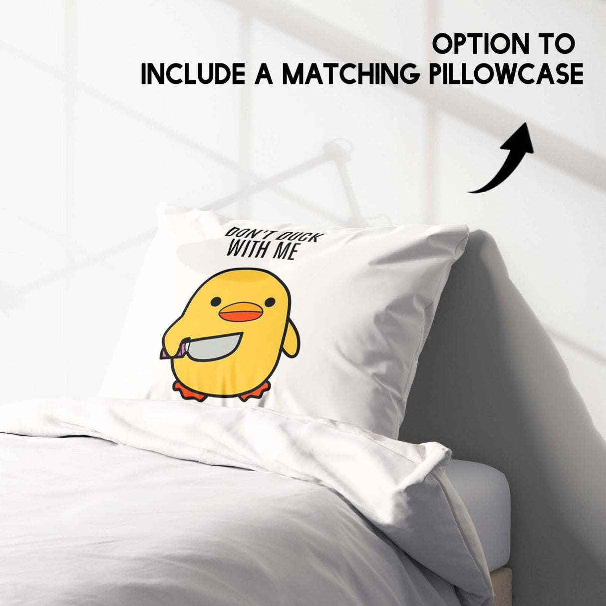 Don't Duck With Me Rude Funny Custom Soft Single Size Novelty Bed Duvet Cover