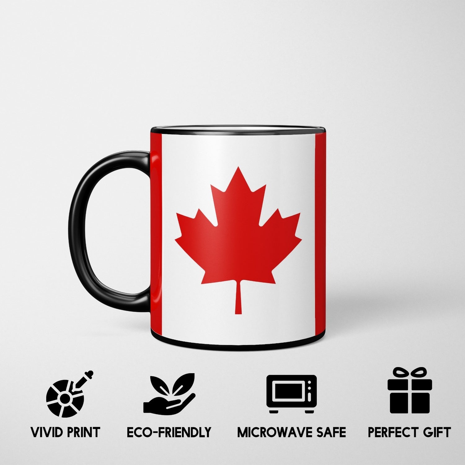 Canada Flag Design Tea Gift Heat Sensitive Magic Colour Changing Mug Custom Made