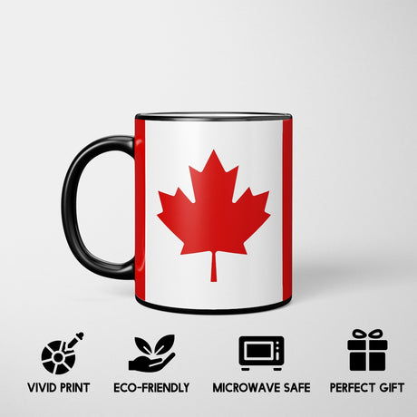 Canada Flag Design Tea Gift Heat Sensitive Magic Colour Changing Mug Custom Made