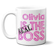 Set of 2 His & Hers The Real Boss Novelty Funny Personalised Coffee Mug Tea