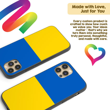 Ukraine Flag Patriotic iPhone Case Printed Black TPU Cover Protector Custom Gift