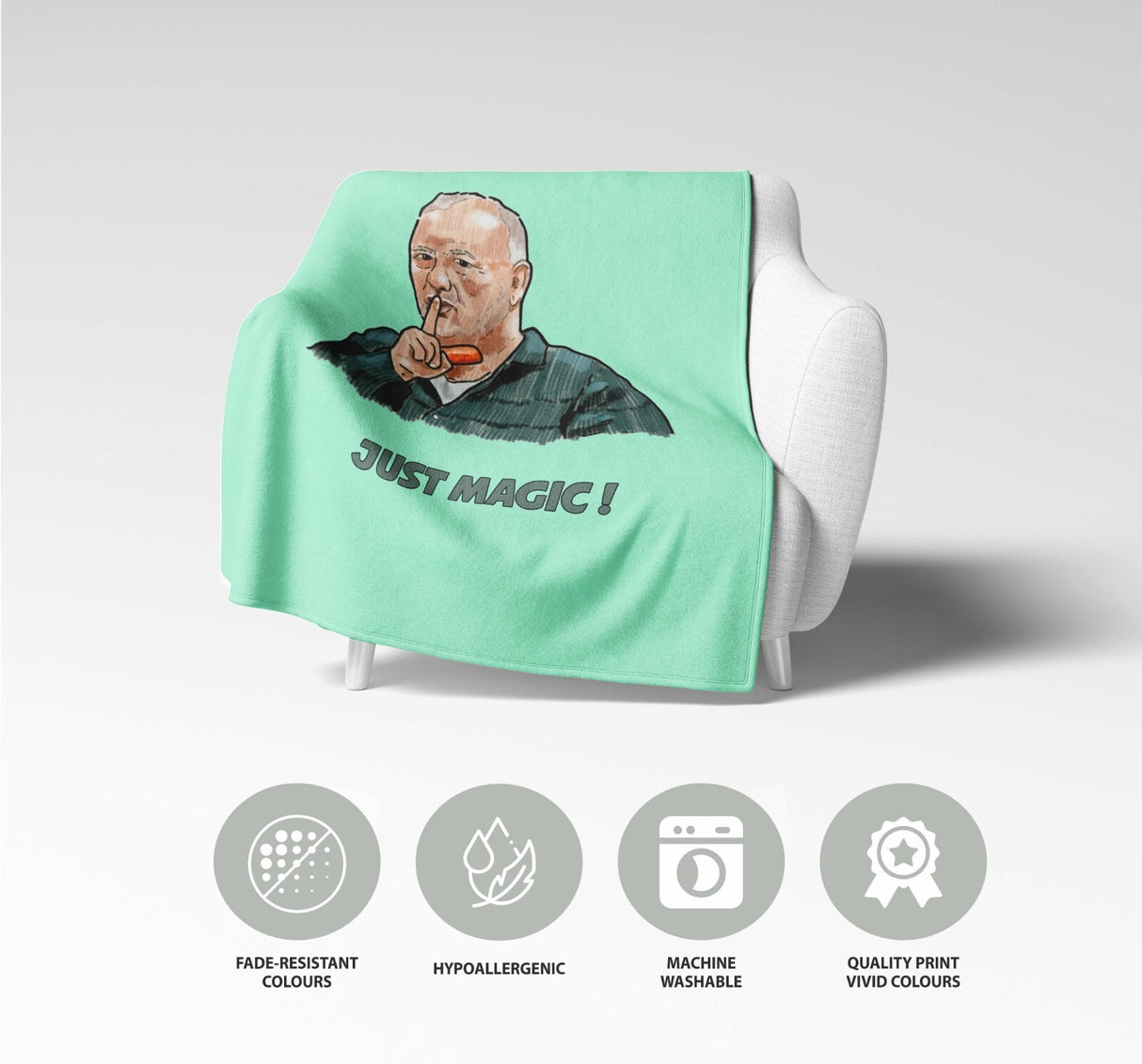 Your Birthday Is Going To Be Shhh Just Magic Bob Mortimer Custom Fleece Blanket
