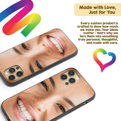 Face Zoom In Funny Joke Cover - Personalised Custom - Printed iPhone Black Case