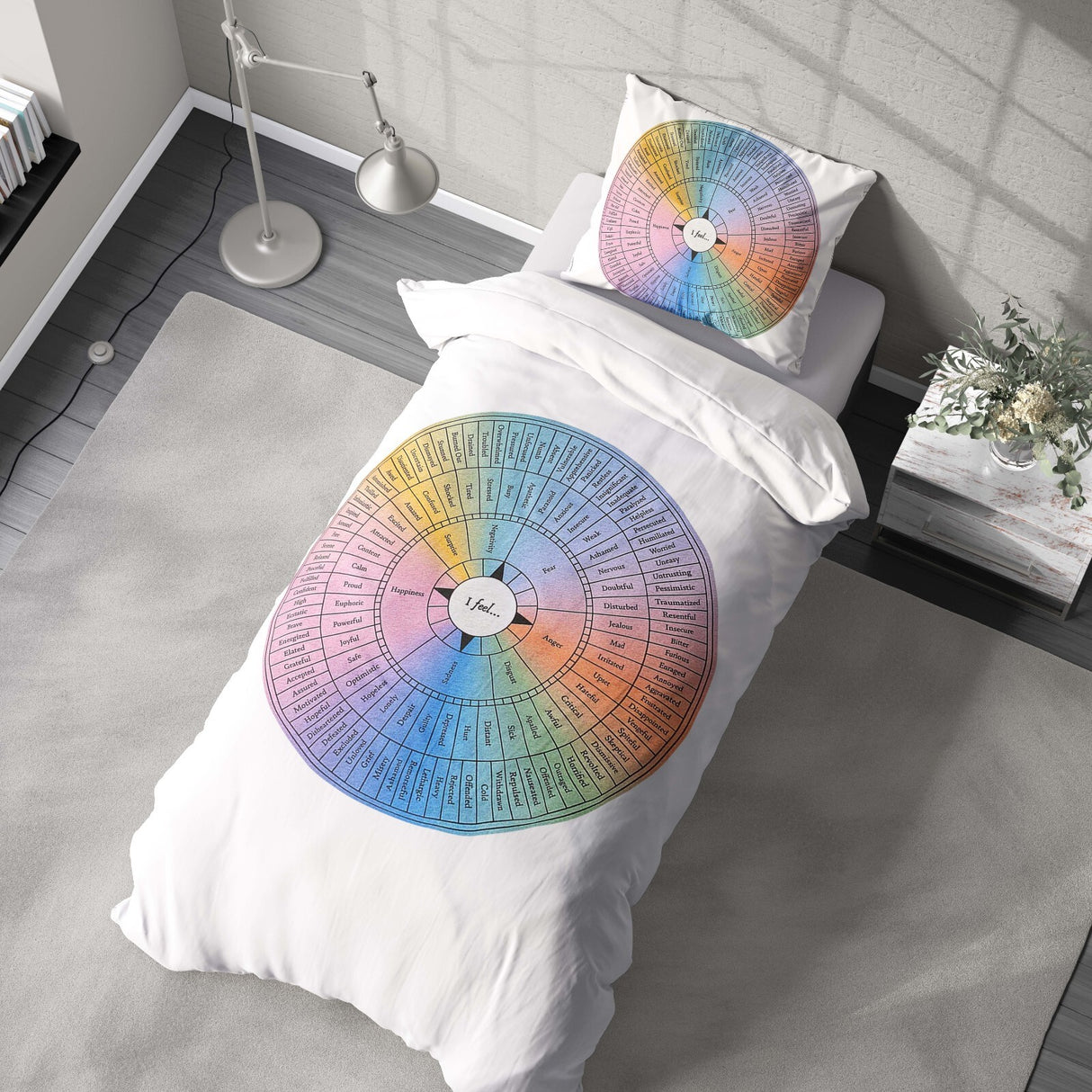 Emotion Wheel Custom Any Colour Option Soft Single Size Novelty Bed Duvet Cover