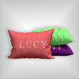 Personalised Pink Floral Alphabet Font Customised Printed Soft Pillowcase Pillow