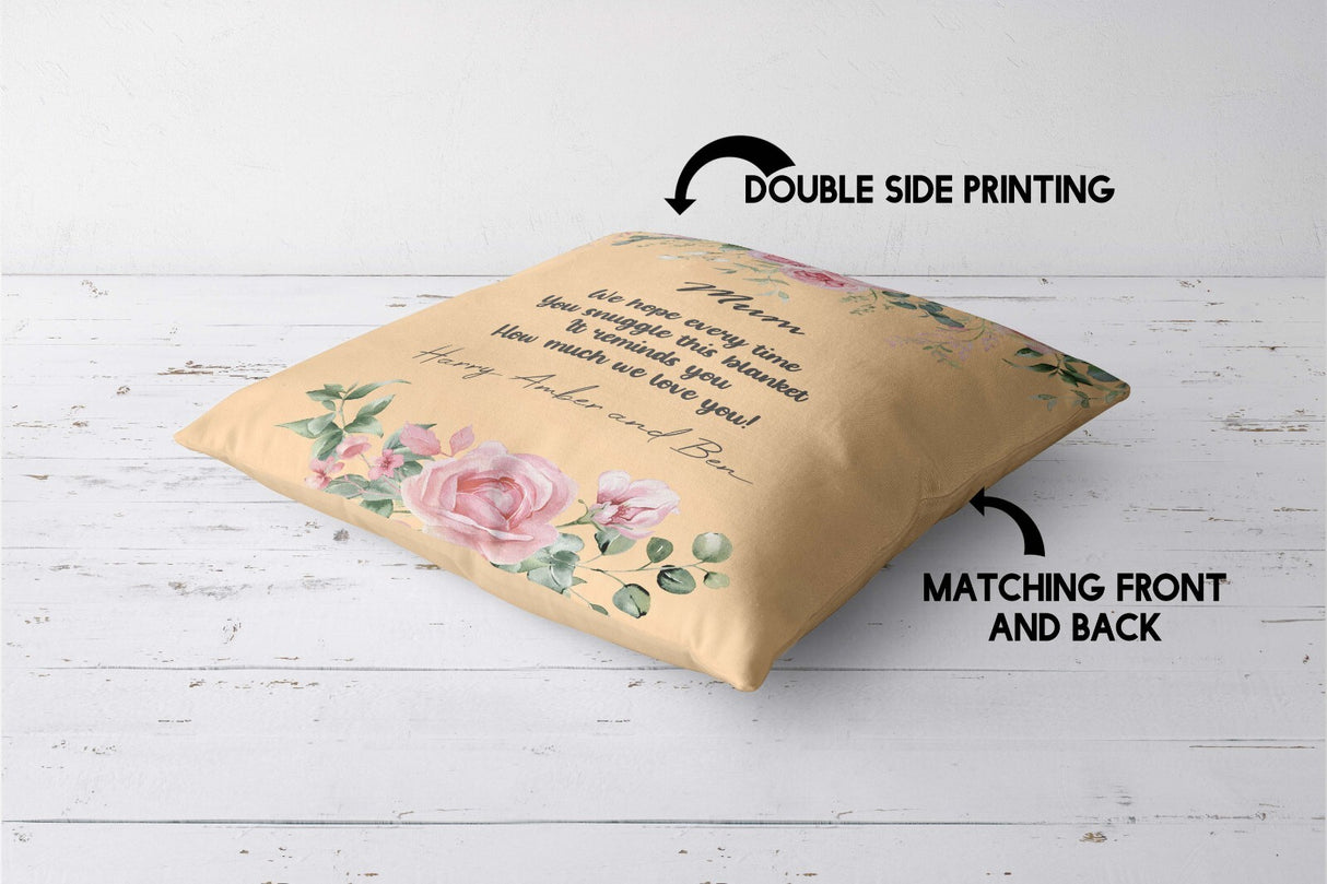 Mum We Hope Every Time Mother's Day Novelty Memory Square Filled Cushion Gift