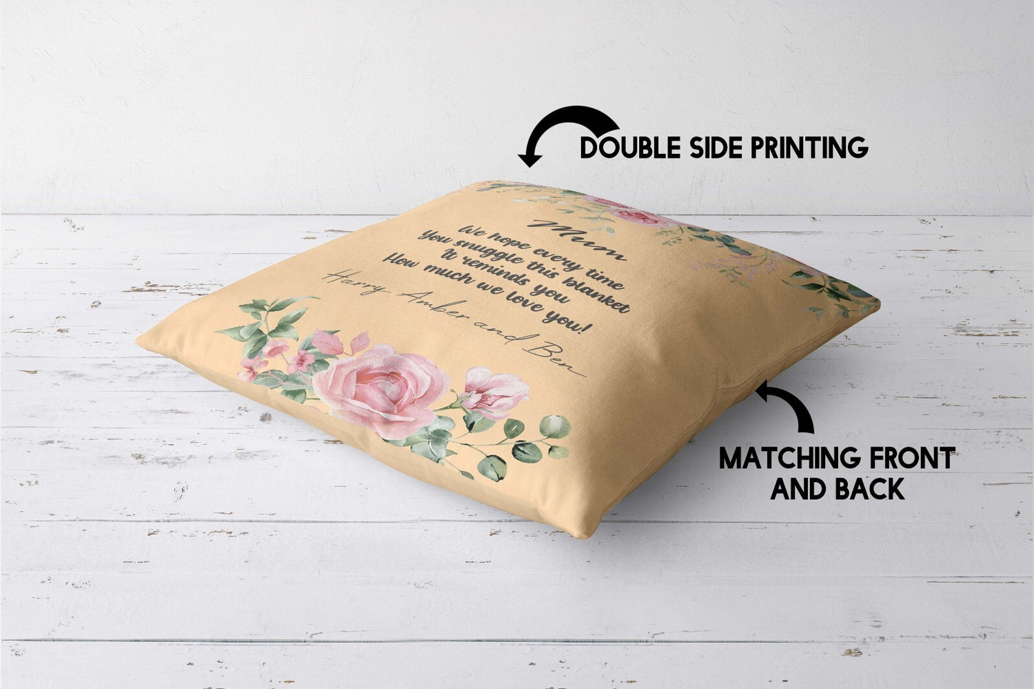 Mum We Hope Every Time Mother's Day Novelty Memory Square Filled Cushion Gift