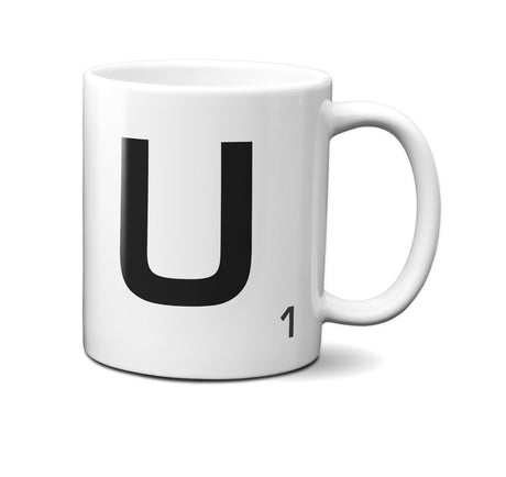 Scrabble Inspired Letter Mug Personalised Gift AZ Letters Gift 11oz Ceramic