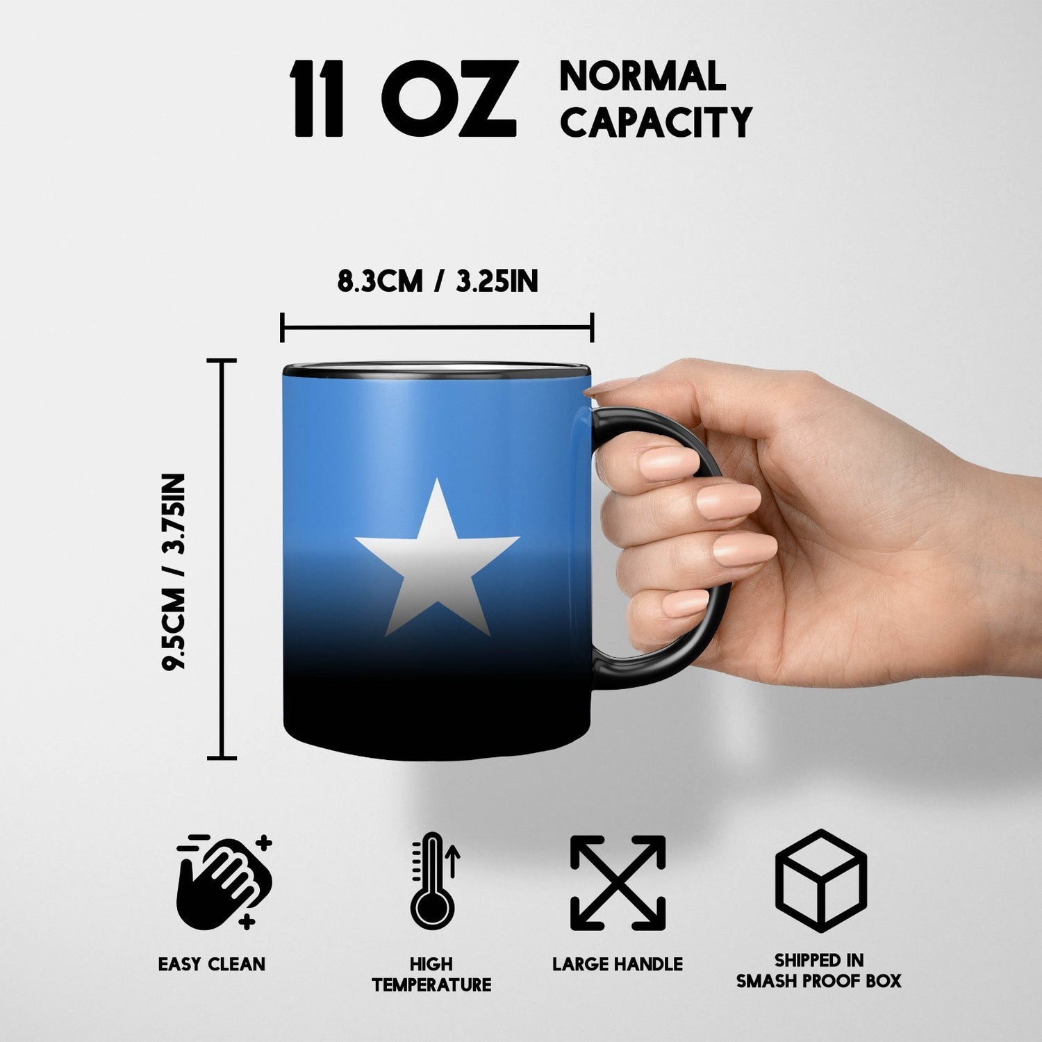 Somalia Flag Design Tea Gift Heat Sensitive Magic Colour Changing Mug Custom